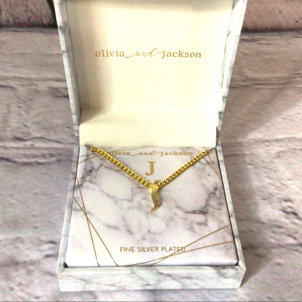 Olivia and Jackson “J” Initial Pendant Necklace